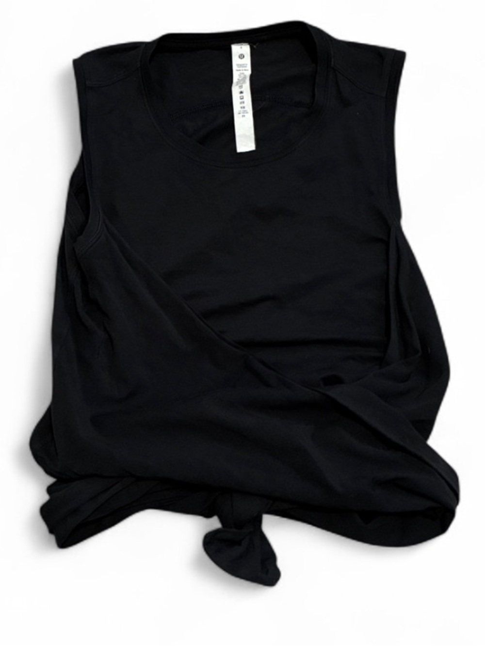 lululemon athletica Black Toe Bottom Cropped Tank Top